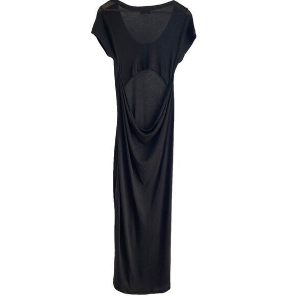 Wildfox Short Sleeve Maxi Dress Military Green Bodycon with Back Cut Out - Picture 2 of 8